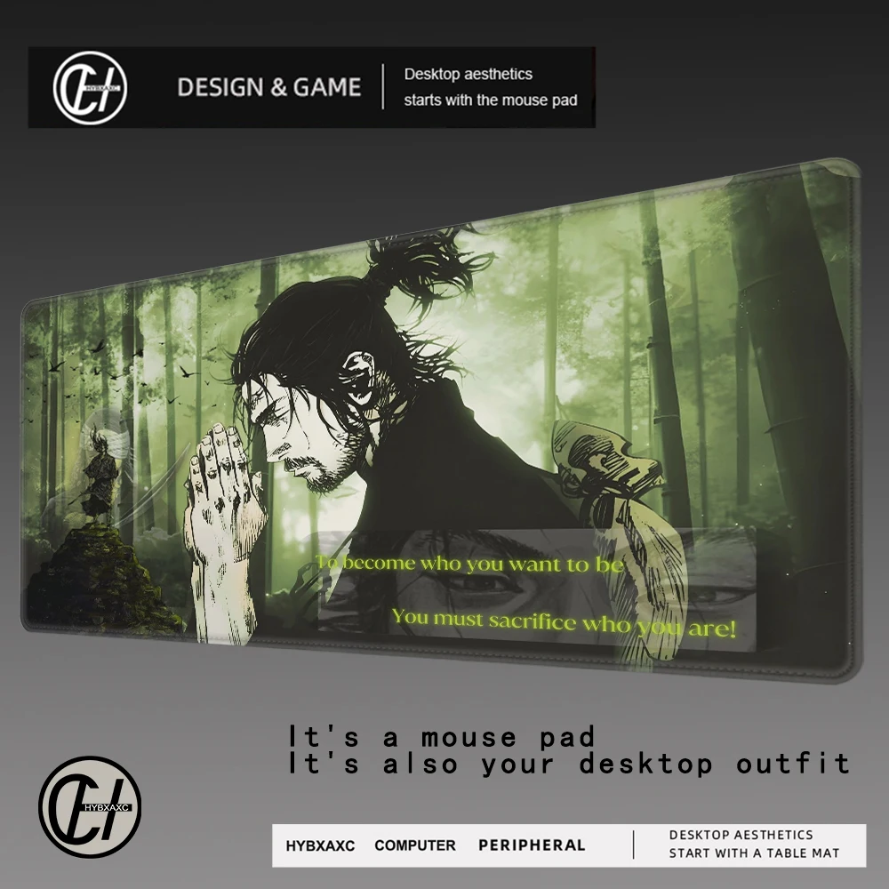 

New HD Printing Miyamoto Musashi Vagabond Manga Mousepad Large Gaming Compute XXL PC Keyboard Mouse Mat Non-slip Rubber Desk Mat