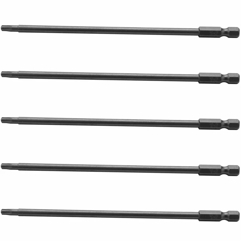 

5X 1/4-Inch Shank T20 Magnetic Torx Security Screwdriver Bit 150Mm Long