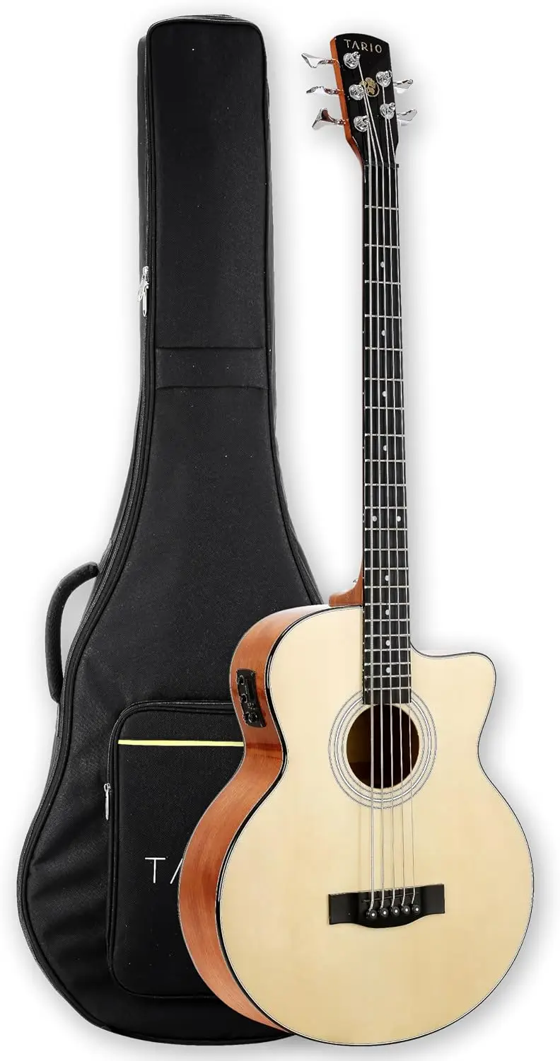 Electric Acoustic Bass, 5-String, with Spruce Top, Mahogany Neck, and Mahogany Back and Sides