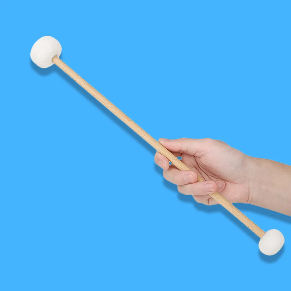 

Double-Ended Marimba Felt Bass Drum Mallet Wool Felt Head Stick Wooden Handle Percussion Instrument Drumstick Replacement