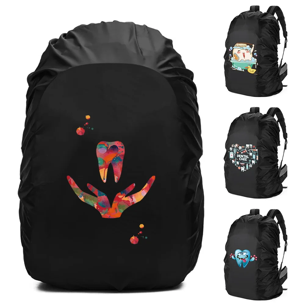 Protective Cover 20-70L Multipurpose Backpack Cover Foldable Teeth Series Rainy Days Skiing Climbing Camping Hik Backpack Cover