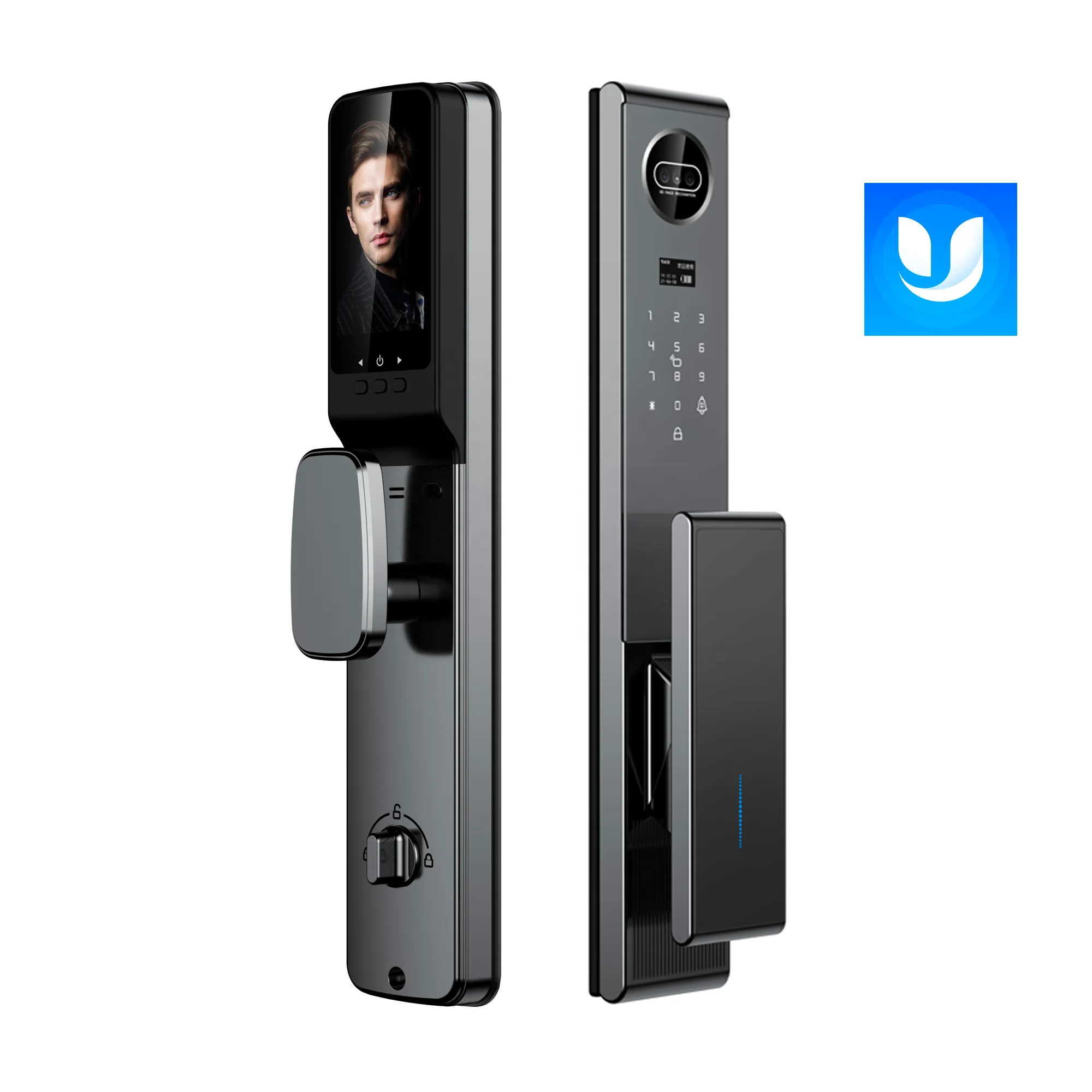 

003 Smart Electronic Door Lock Password Automatic Biometric Fingerprint Lock for Home Security Tuya Smart Door Lock With Camera