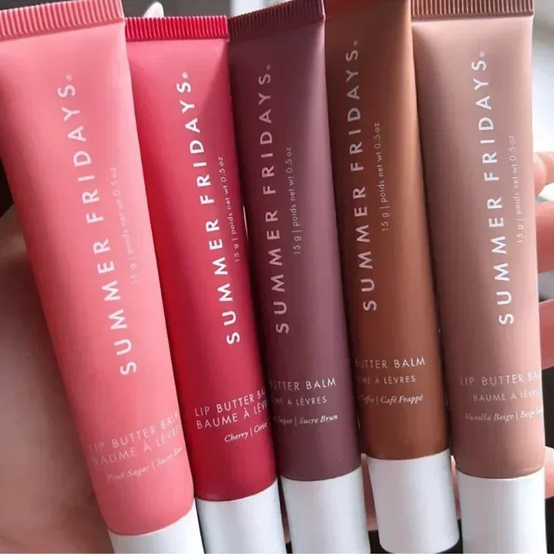 Moda multicolor verano Fridays brillo de labios cacao caliente cereza bálsamo labial hidratante suave labios cosméticos maquillaje cuidado de los labios