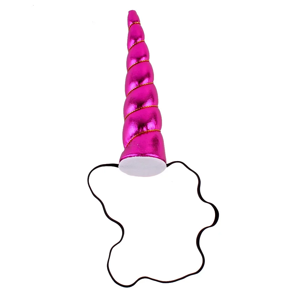 1PCS Kids Girls Unicorn Horns Elastic Headband Birthday Party Hairband Costume Headdress Children Hair Accessories