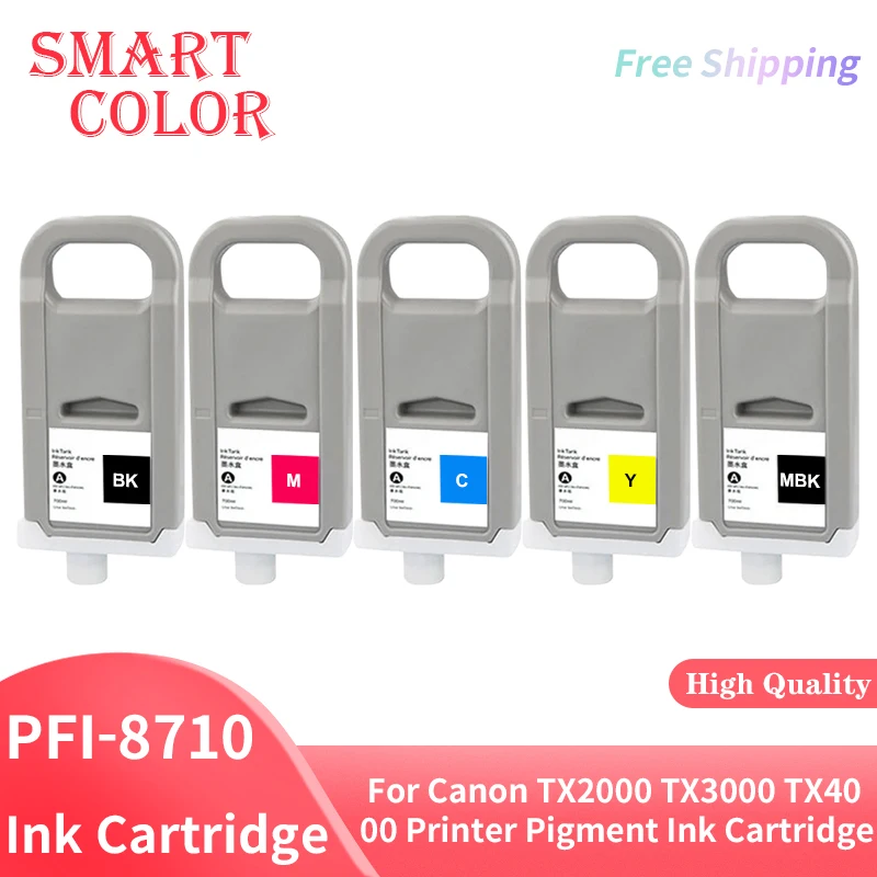 

PFI-8710 Ink Cartridge Compatible For Canon TX2000 TX3000 TX4000 Printer Pigment Ink Cartridge PFi8710 8710 PFI-8710BK MBK C M Y