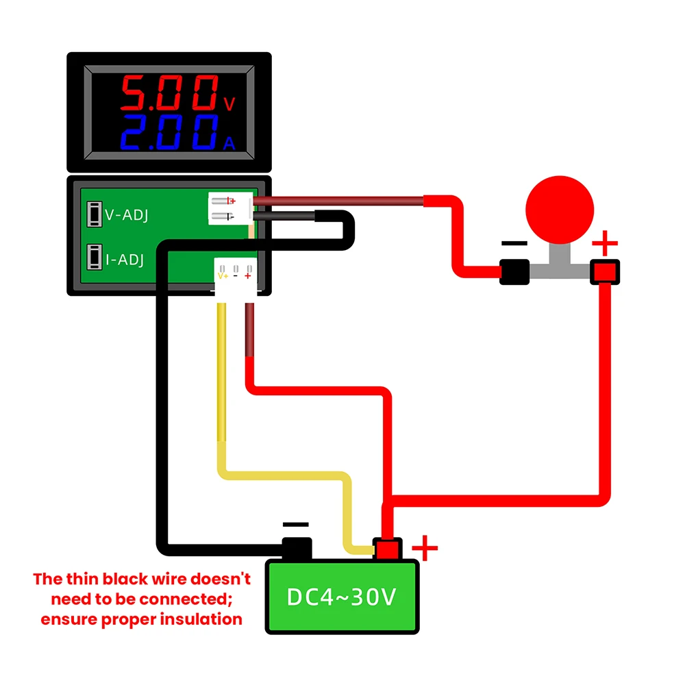 Digitales Spannungs-Strom-Leistungsmessgerät mit Doppel-Display, 0,28 Zoll LED-Monitor, einstellbare Messung für DC 4-30V 10A – Detail 10