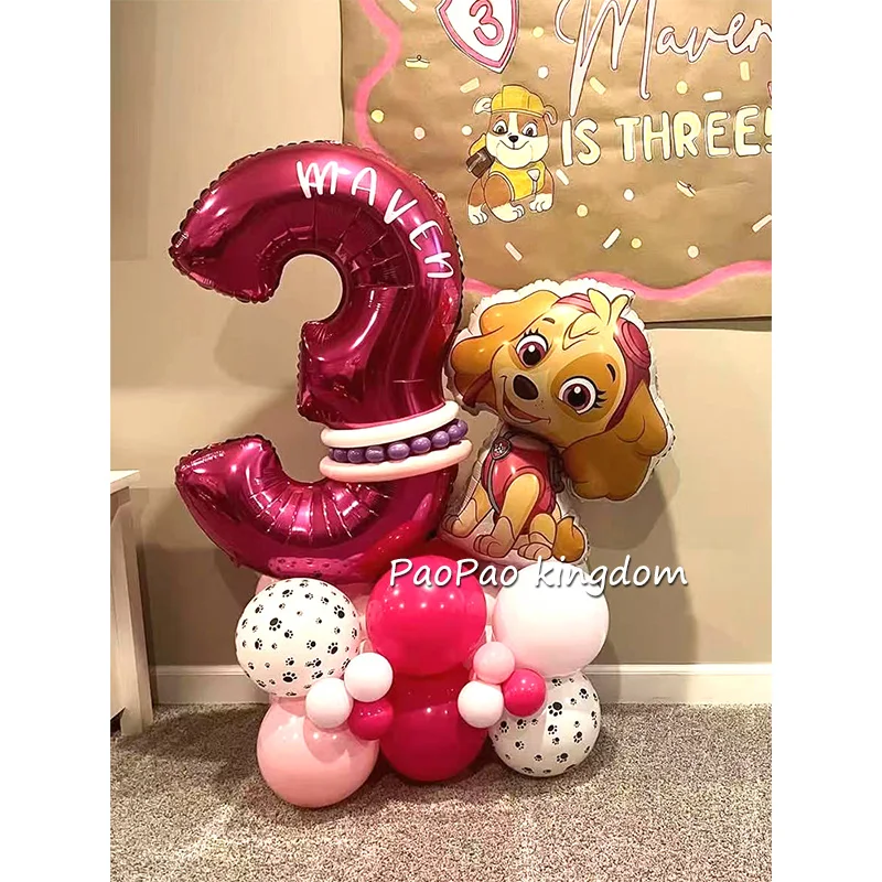 PAW Patrol digitales Ballon-Set, Chase Skye, Kindergeburtstag, Party-Dekoration, Babyparty-Zubehör, Anime-Raumdekoration, Geschenk für Jungen und Mädchen