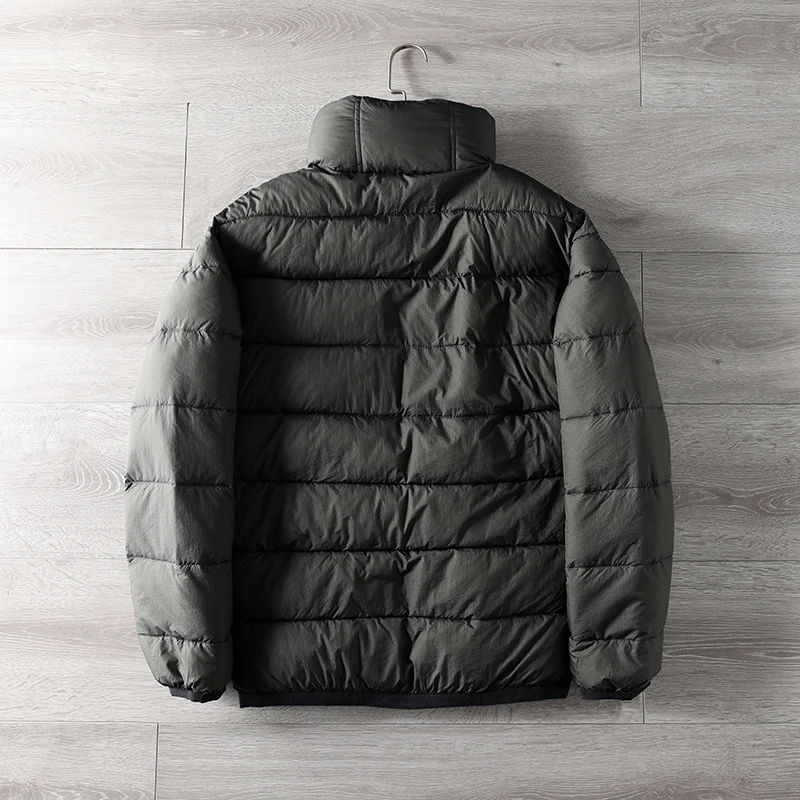 

Men's Thiened Puffer Jaet Stand Collar Cotton Padded Coat Winter Warm Faion Urban Sle Waterproof Zipper Closure Casual
