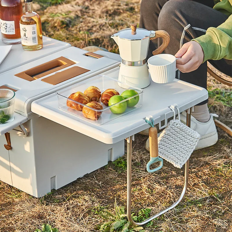 Outdoor Camping Insulation Table Folding Refrigerator Portable Car Refrigerator Camping Picnic Table