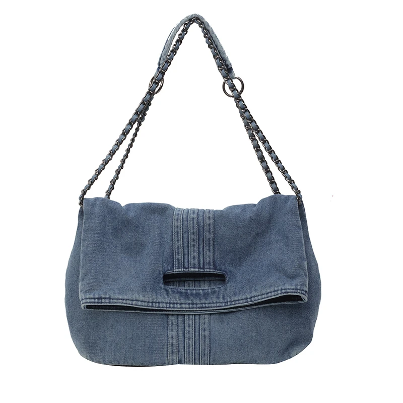 New in Trending Crossbody Bags For Women 2024 Denim Handbags Luxury Designer Bags Purse Foldable Shoulder Bag Female Bag Big Sac