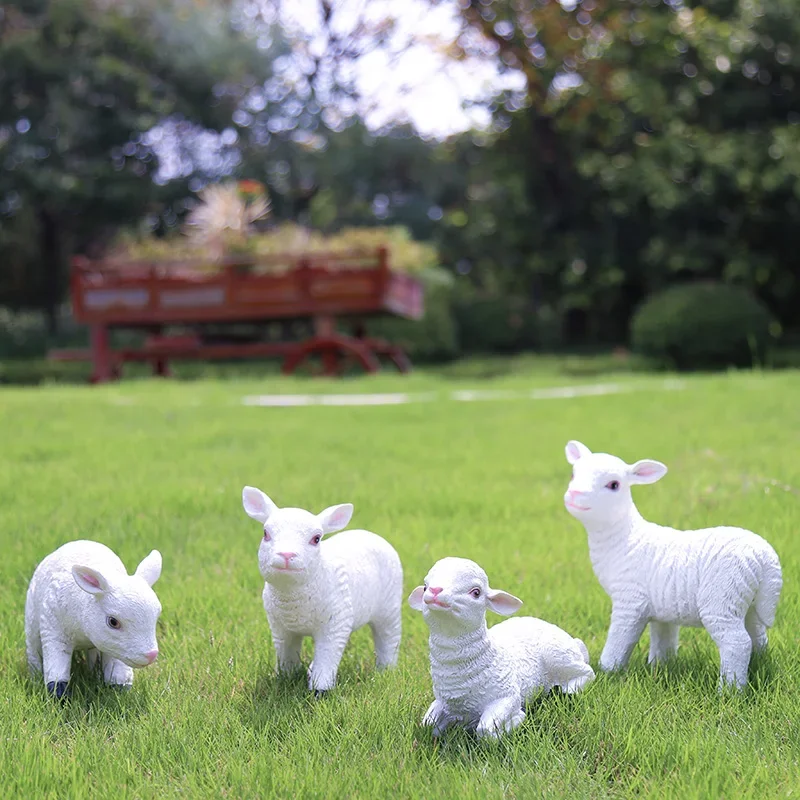 

Artificial Sheep Decorative Ornaments Resin Animal Crafts Cute Lamb Outdoor Garden Decoration Courtyard Decoration