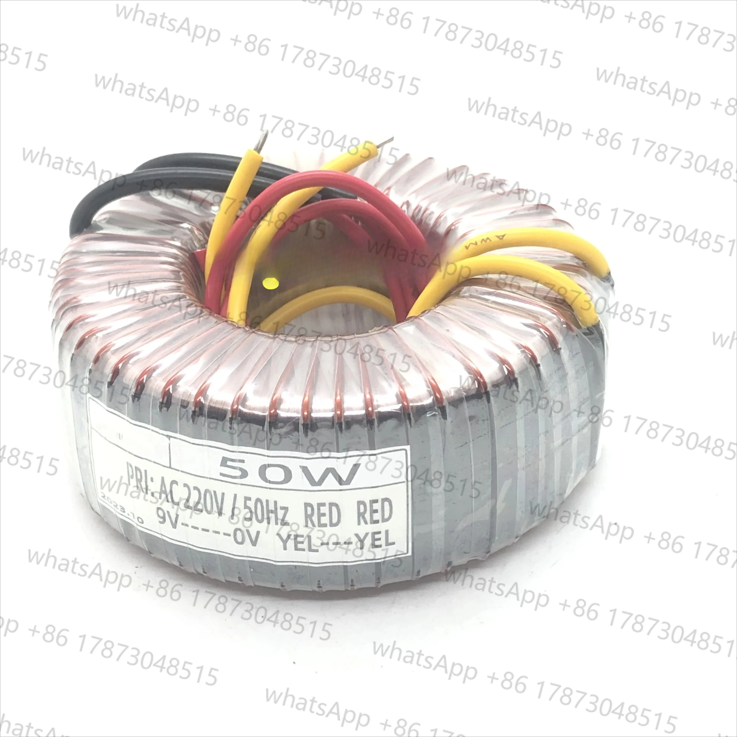 1 unidad de transformador toroidal de 50W 50VA, entrada 110/220/380V, salida 9/12/24/36/48/110/220/380V