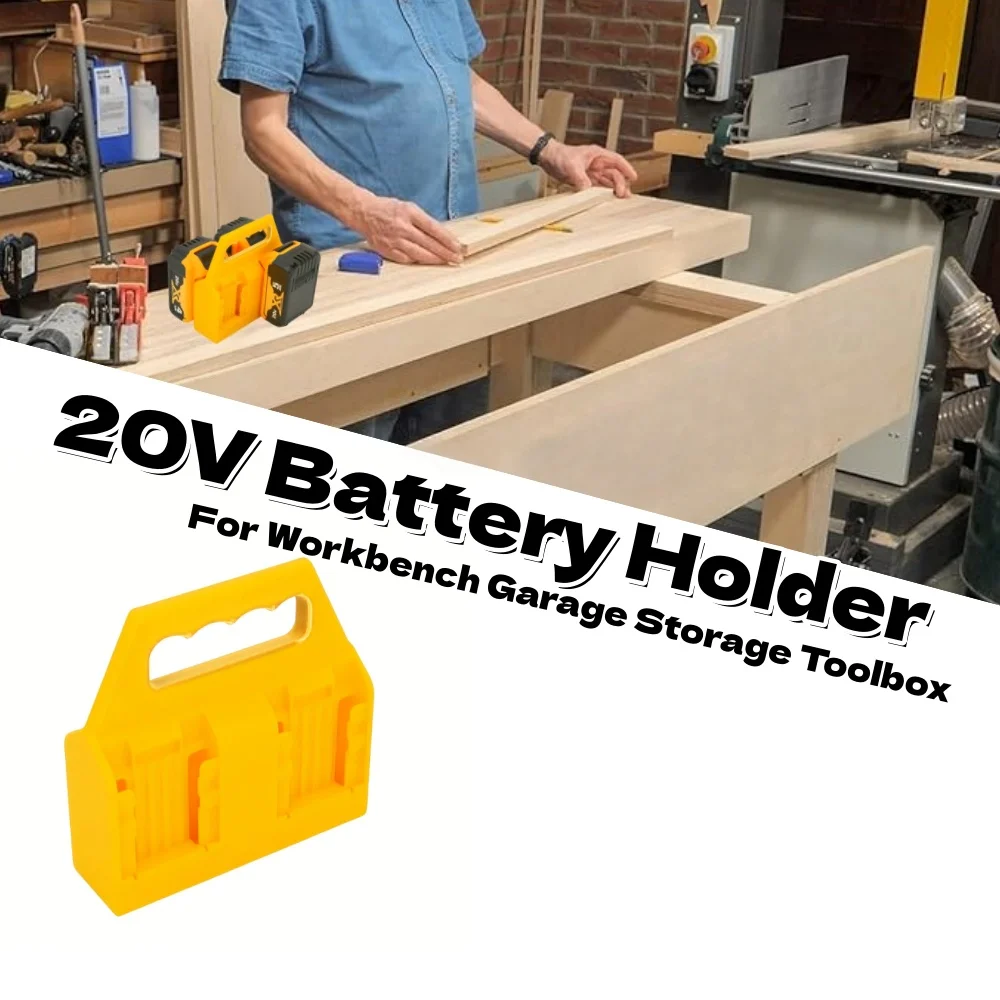 

20V Battery Holder Battery Mounts Dock Holder For Workbench Garage Storage Toolbox Vehicle Accessories No Battery