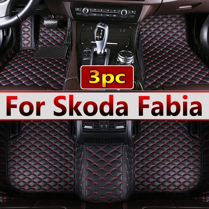 

Автомобильные коврики для Skoda Fabia 5J mg Mk2 2007 ~ 2014, автомобильные коврики для домашних животных, кожаный напольный коврик, водонепроницаемый коврик, аксессуары для внутренних деталей