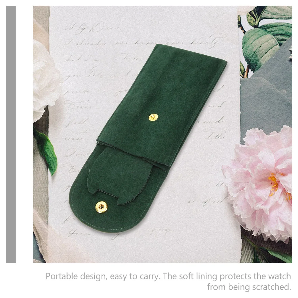 

2pcs Travel Case For Men Holder Portable Storage Pouch Snap Button Soft Lining Scratch Travel Bag Single