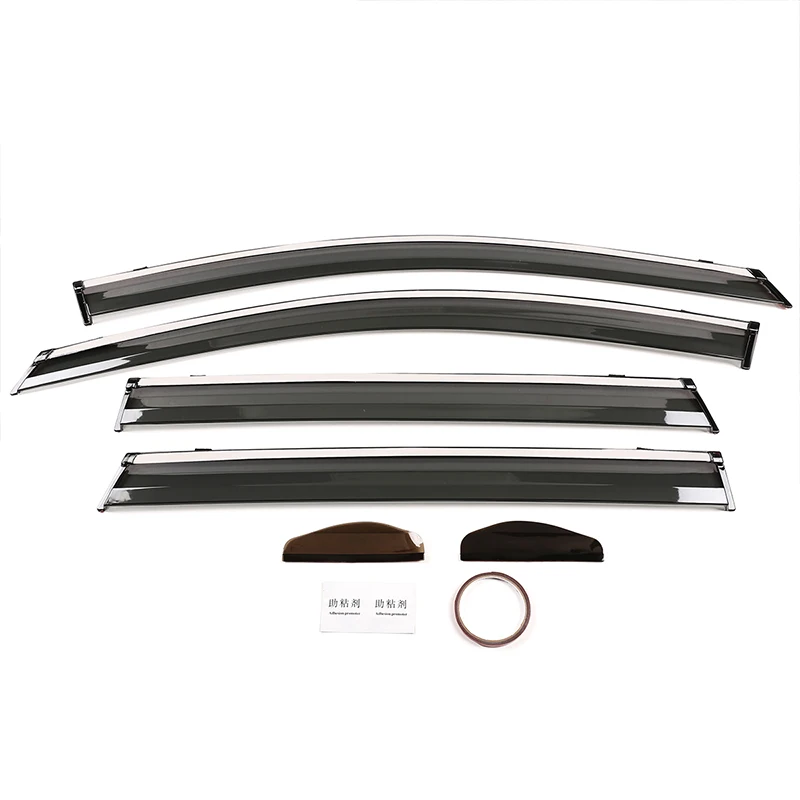 التفاصيل الخارجية 4 قطعة نافذة السيارة الجانبية قناع الحرس تنفيس المظلة المأوى المطر الحرس لهوندا CRV 2017 2018 2019 اكسسوارات السيارات #4