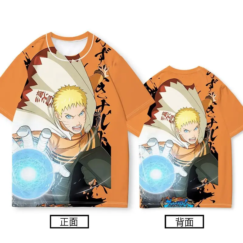 Camiseta de manga corta con colaboración de Naruto para hombre, cuello redondo, secado rápido, informal, moderno, versátil, Nara Shikamaru Hyuga Hinata