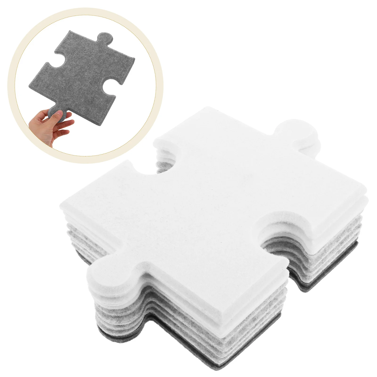 

9pcs Felt Decorative Panels: Self-Adhesive Puzzle Photo Display Board For Playroom Wall Decor Reusable Bulletin Tiles For