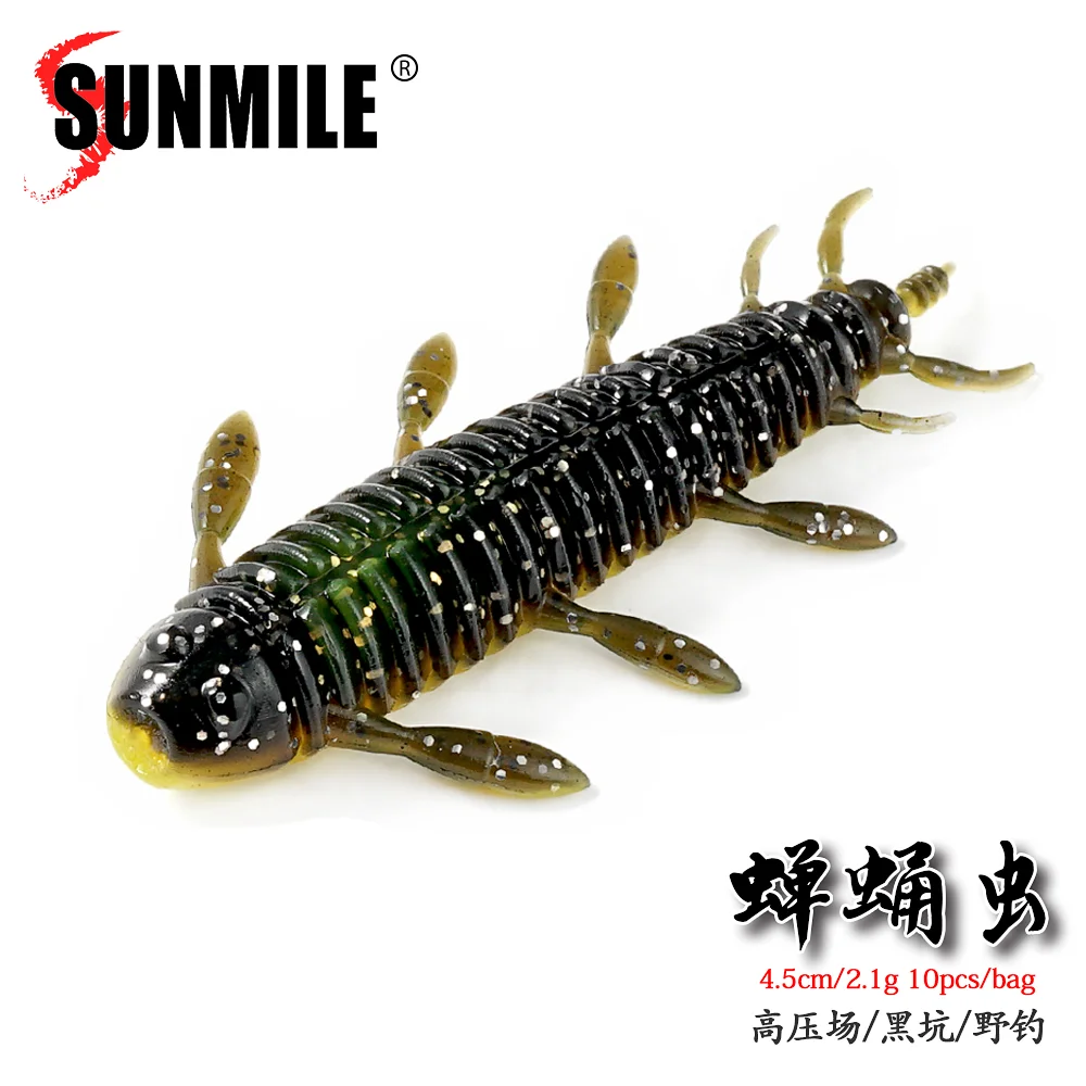 SUNMILE Stick Bait 4.5/5.5cmCasting Heavy Weighted Soft Plastic Lures Worm Artificial Bait Silicone Shad Lure For Bass Fishing