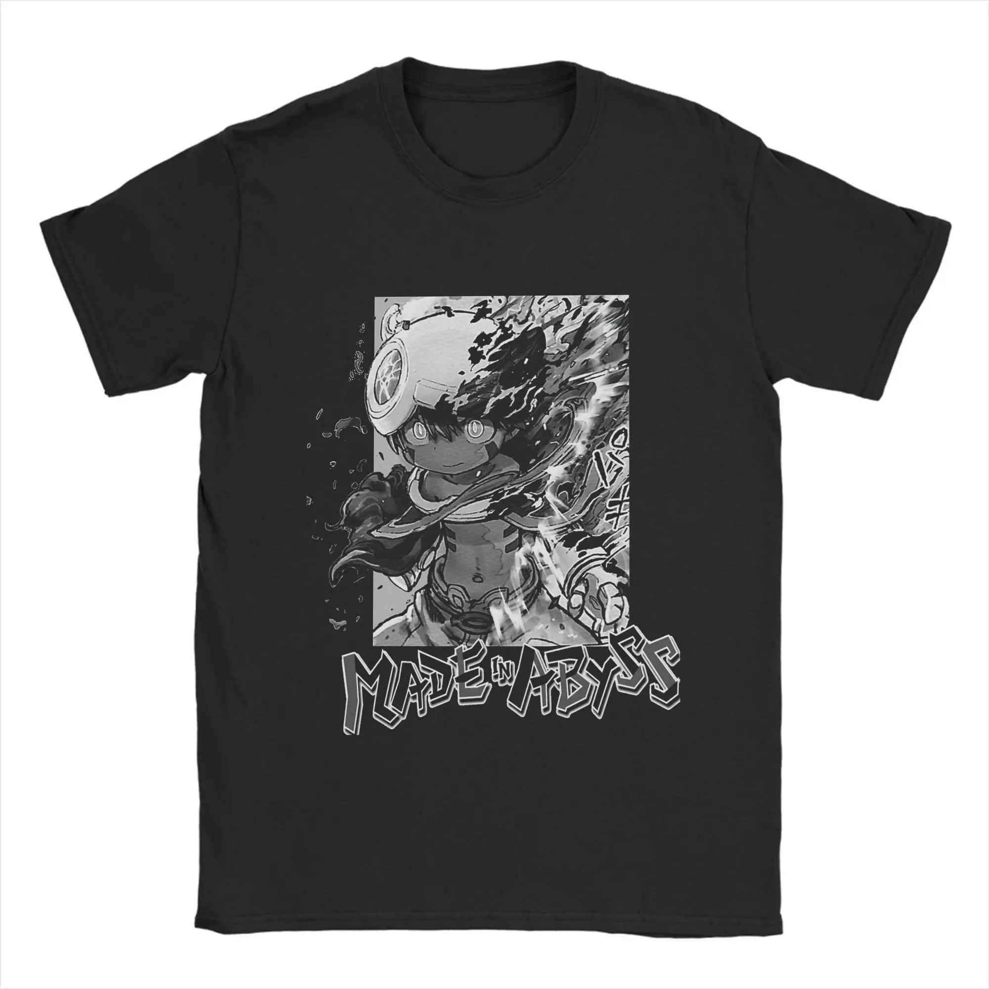 Made in abyss  Cotton T-Shirt For Men's Summer Reg fight  Fun T Shirts Comfortable Tee Shirt Oversize Custom Logo Clothing