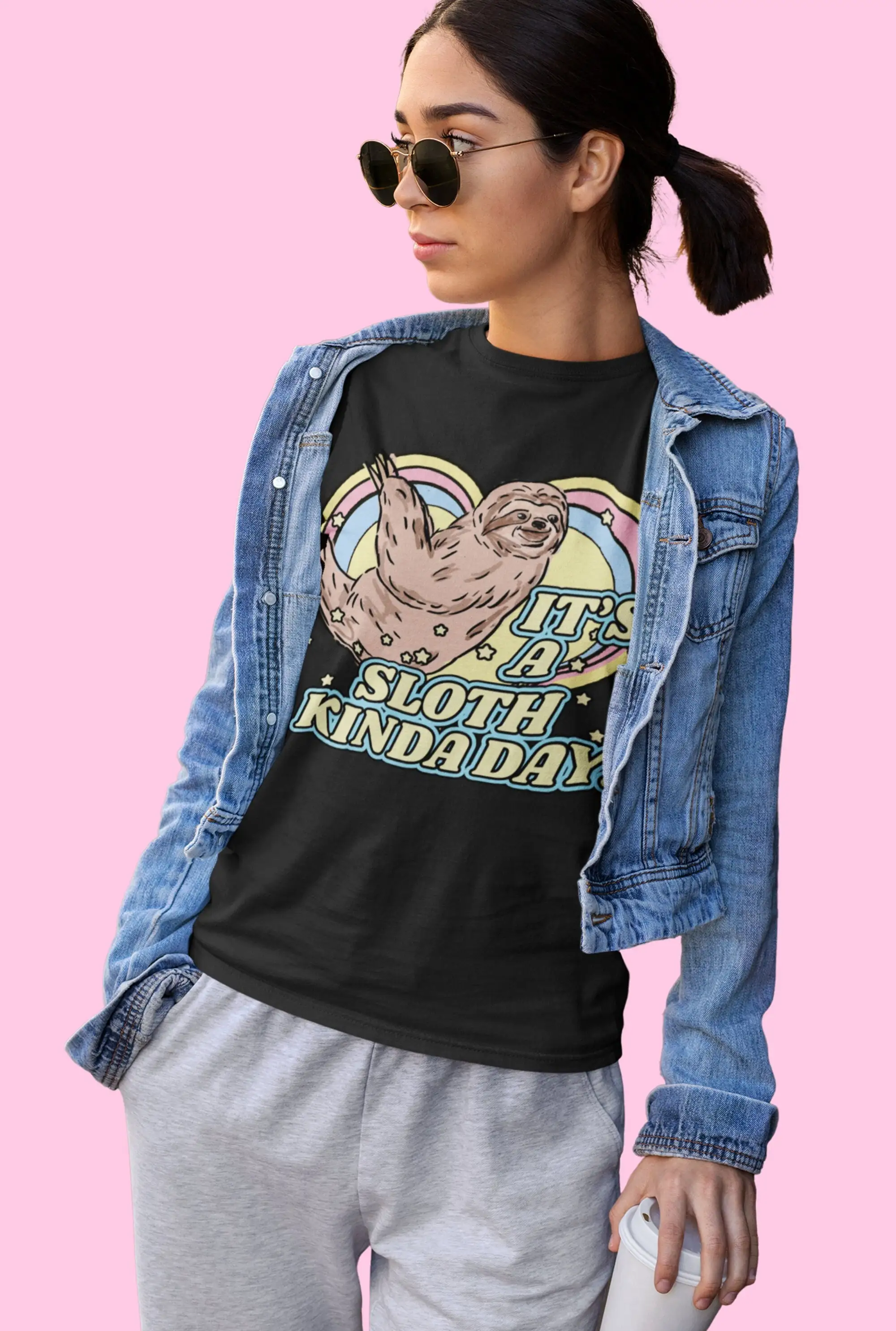 

Рубашка It's a Sloth Kinda Day, винтажная пастельная рубашка 80-х годов