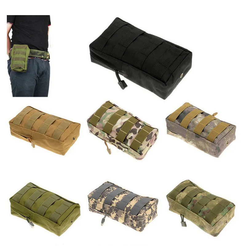 Tactical Utility Molle Pouch EDC Gadget Bag Webbing 600D Multicam FG Compact Water-resistant Multi-purpose Hanging Accessory Bag