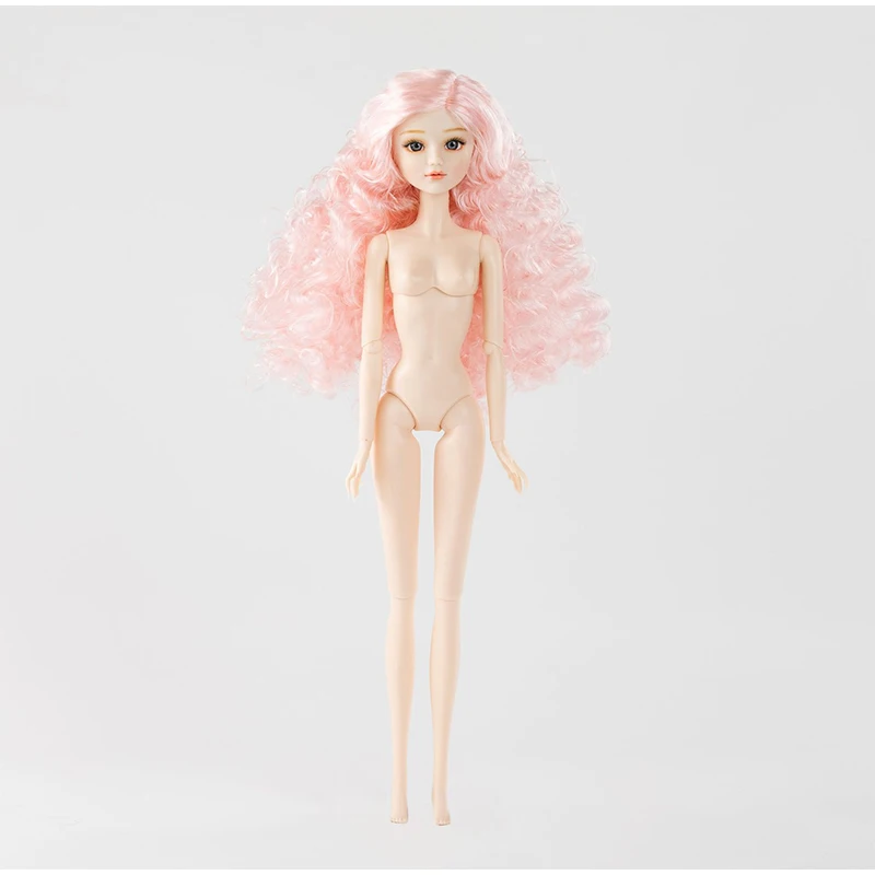 1/6 BJD Doll Super Model Body Simulation Glass Colored Eyes Model Doll Multijoint Activity Dress Up Curly Hair Doll Toys Gifts