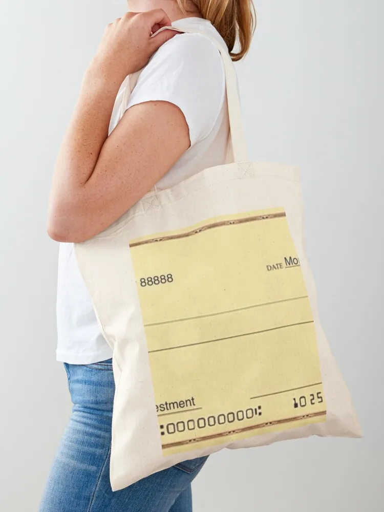 Bank Cheque In daily life Tote Bag eco pack female bag Women's bag tote custom