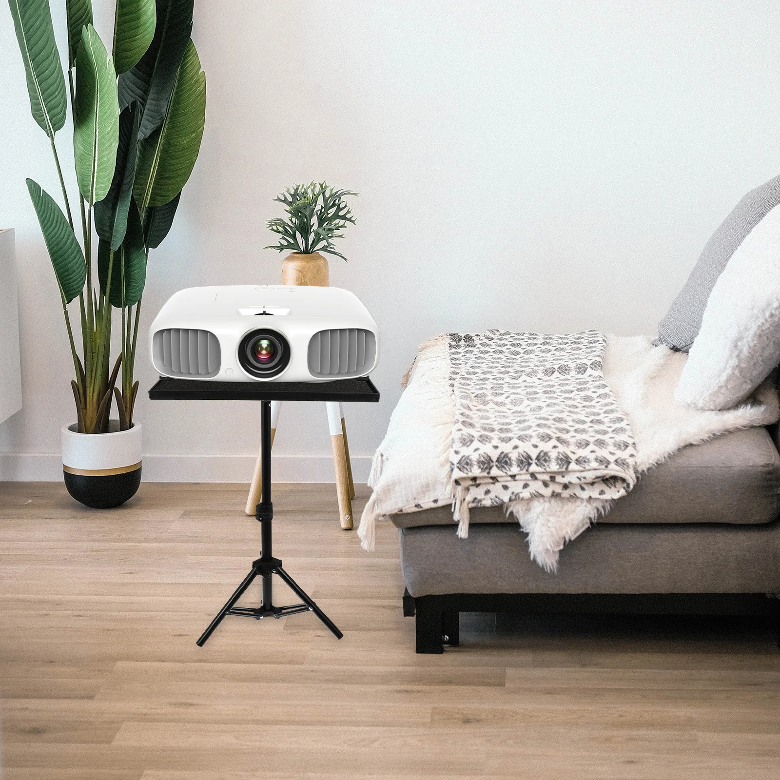 Projectorstandaard 55 cm opvouwbaar metalen statief voor laptop tablet fotografie buiten binnen gebruik plankhouder laptopblad