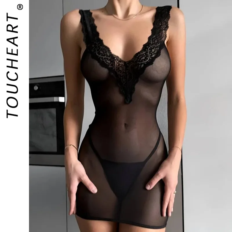 

Toucheart 2 шт. кружевные прозрачные ажурные сексуальные интересные тонкие модели пижамные трусики тонкие женские сексуальные пижамные комплекты с высокой талией