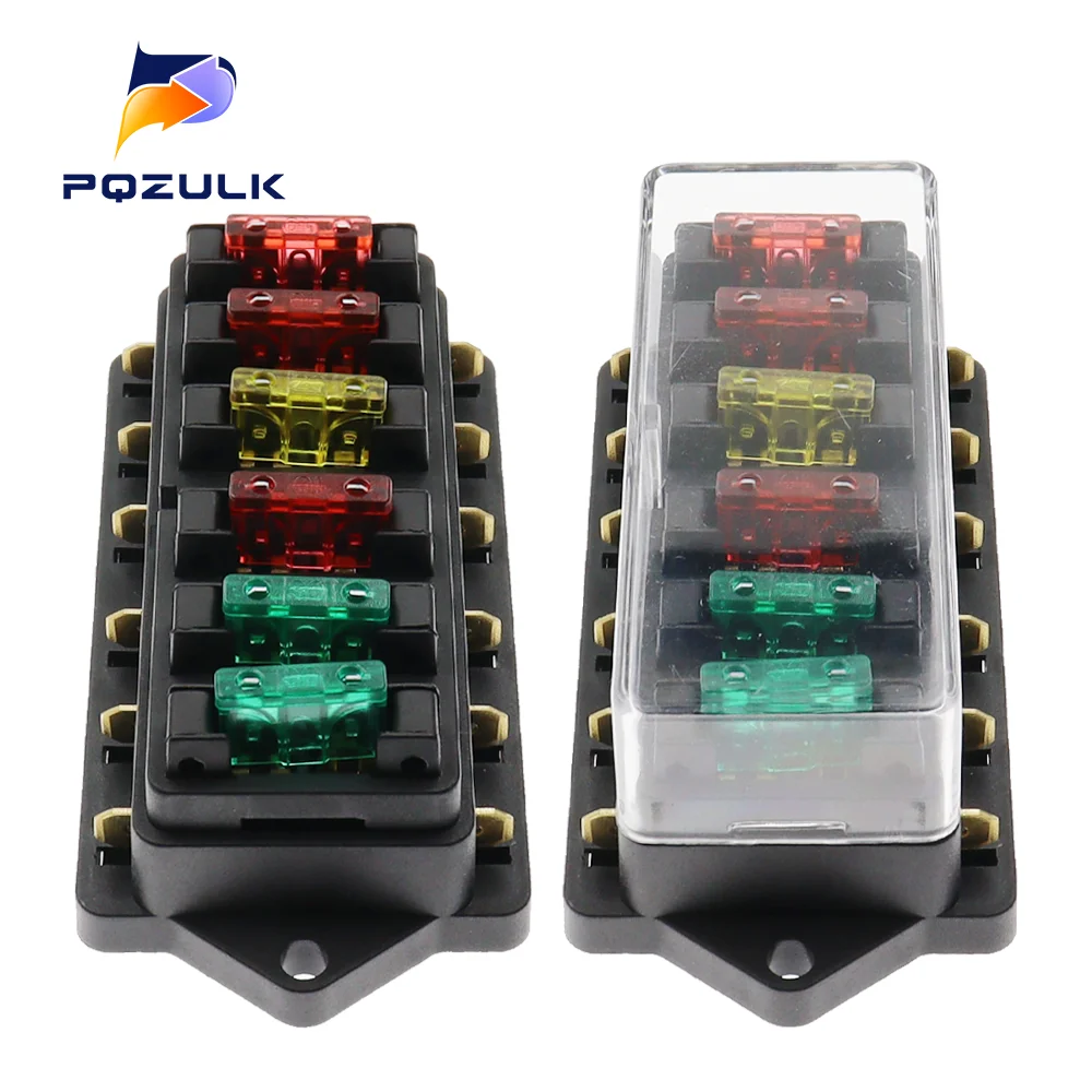 Car fuse holder 4/6/8/10/12 Way Circuit Standard ATO Blade Fuse Box Block Holder 12V/24Ve For 22mm Handlebar Motorcycles E-Bikes