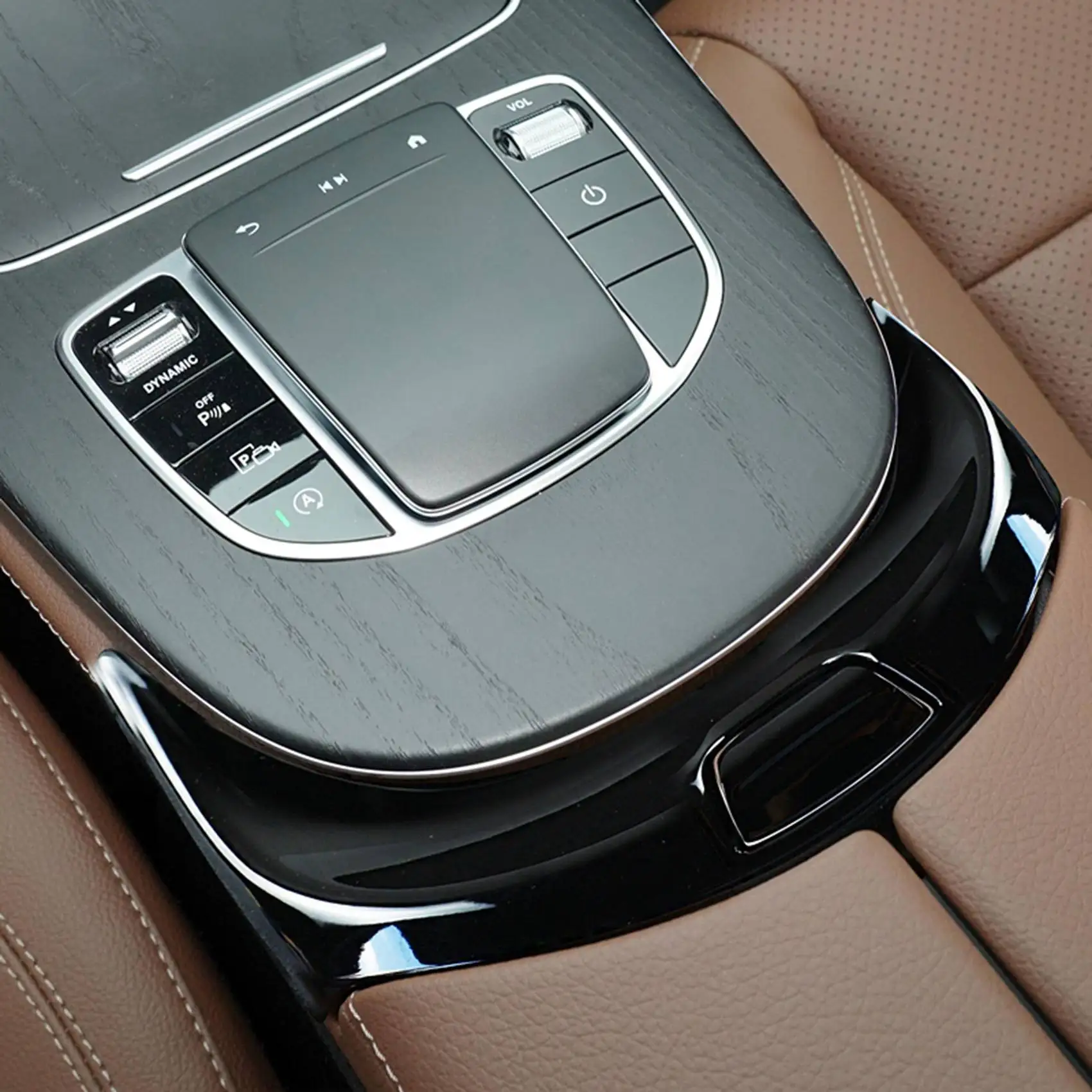 A02Q-Car Center Console Bracciolo Box Trim Pulsanti Interruttore Pannello di Copertura per Mercedes Benz Classe E W213 2017-2021 In Fibra di Carbonio