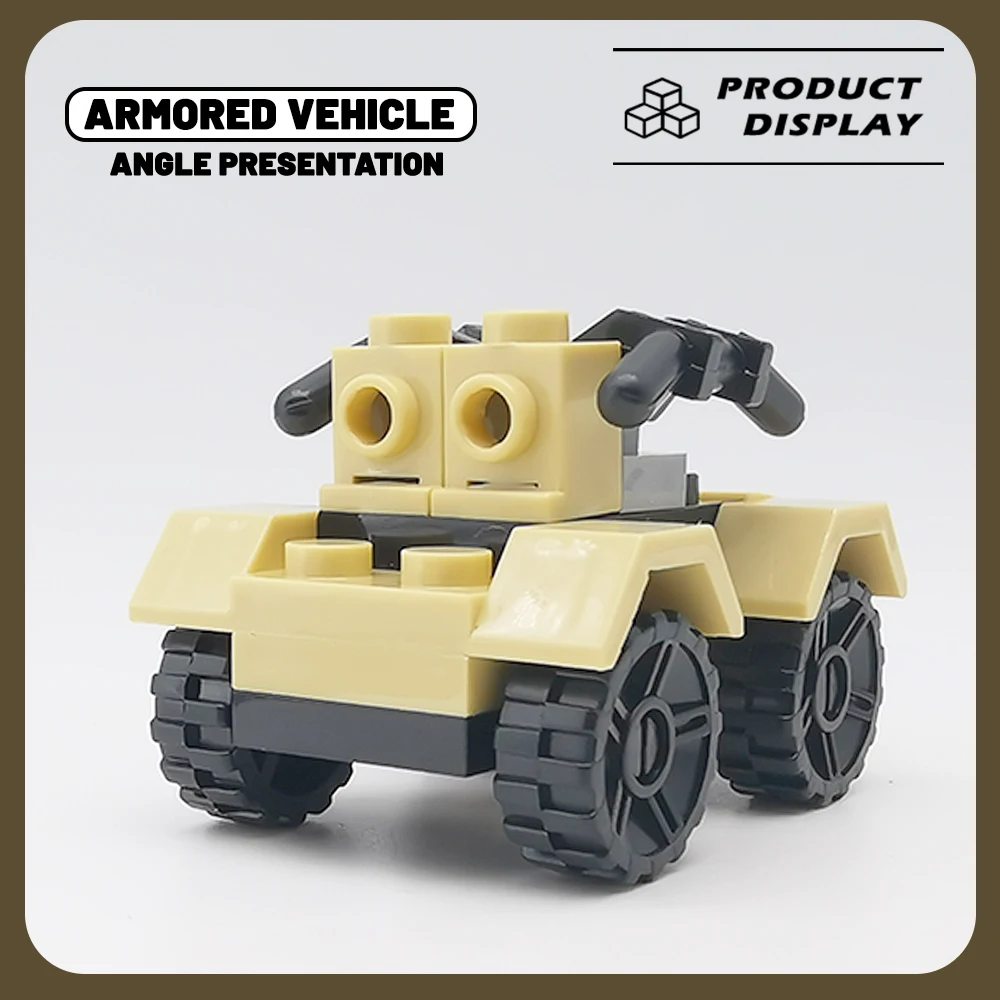 Décennie s de construction de modèle de véhicule blindé d'arme militaire, assemblage d'armes de la seconde guerre mondiale, décoration de bureau, briques de bricolage, jouets pour enfants, cadeaux