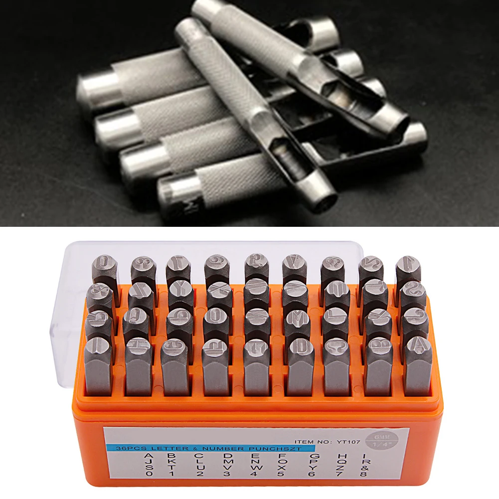 Compact Box Punch Tool Metal Stamping Kit Storage Crafts Number Letter Alphabet Stamps Tool Wide Range Of Applications