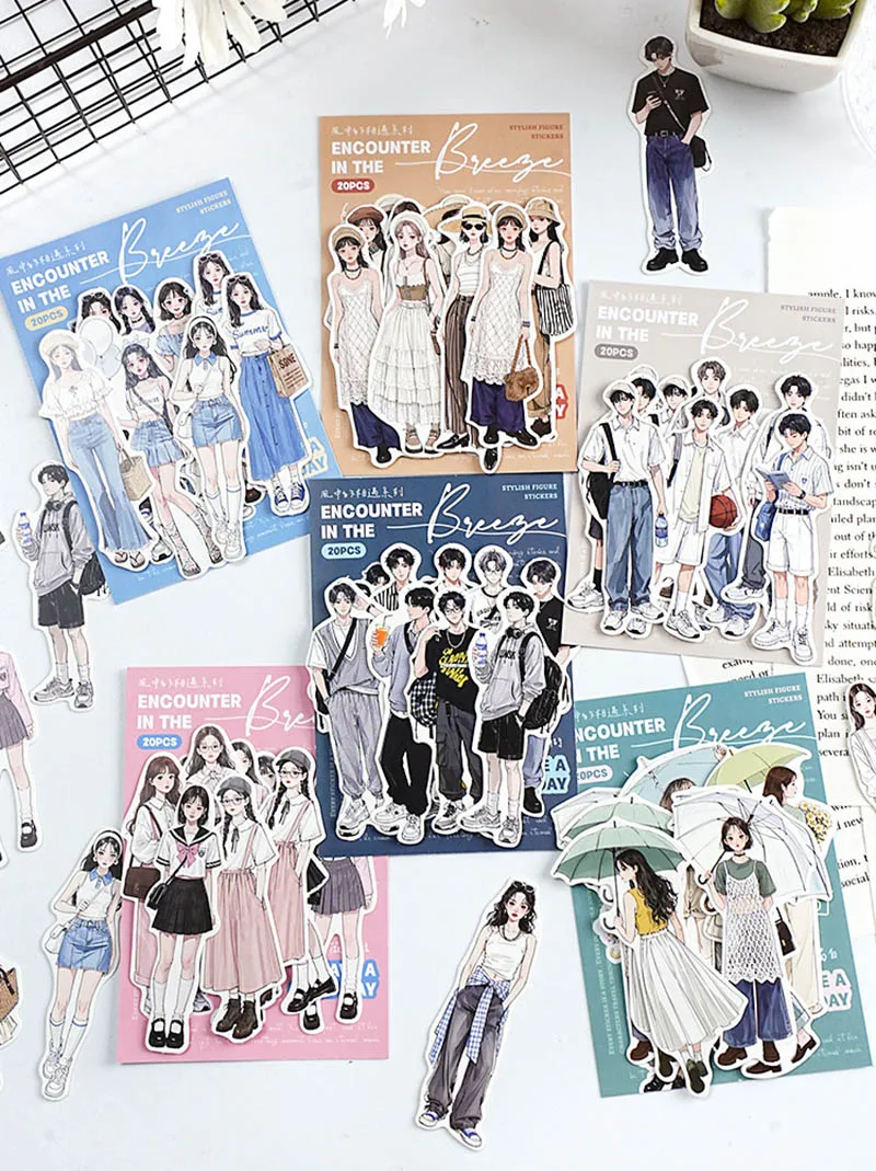 

Бумажная наклейка с вырезами персонажей 3 см x 8 см, высечки PK20 для декоративного дневника-планировщика, скрапбукинга, поделок своими руками