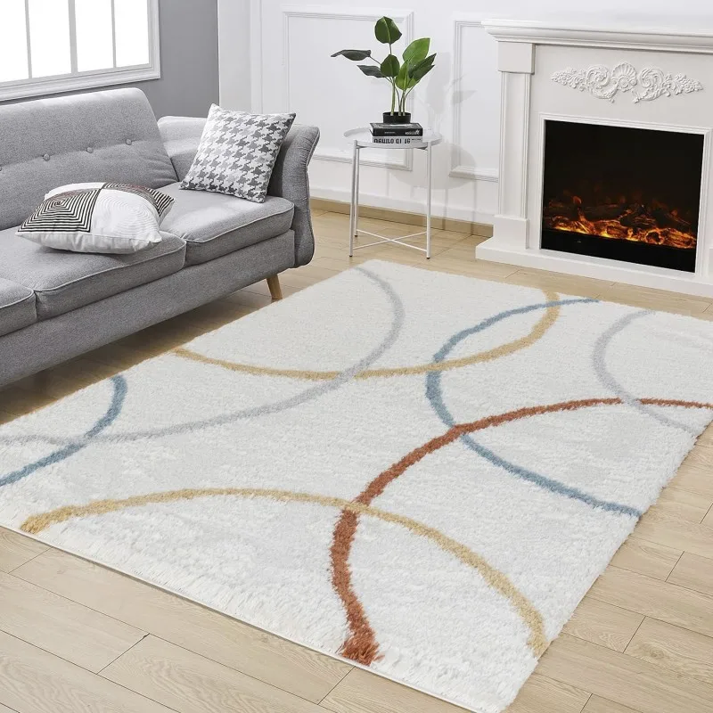 

Loft Shag GC_CZY1001 Ivory 5 ft. 3 in. x 7 ft. Shaggy Area Rug