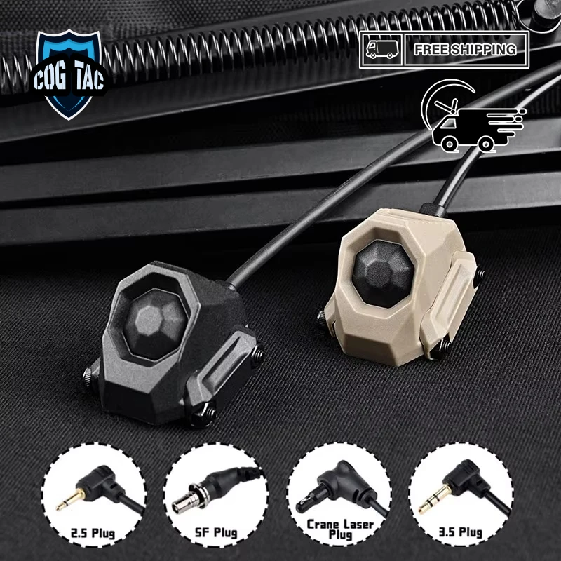 

Airsoft WADSN Tactical Surefir M600 M300 FlashLight Plug Axon Switch Pressure Button 2.5mm/3.5mm/Crane Laser Plug For PEQ15 DBAL
