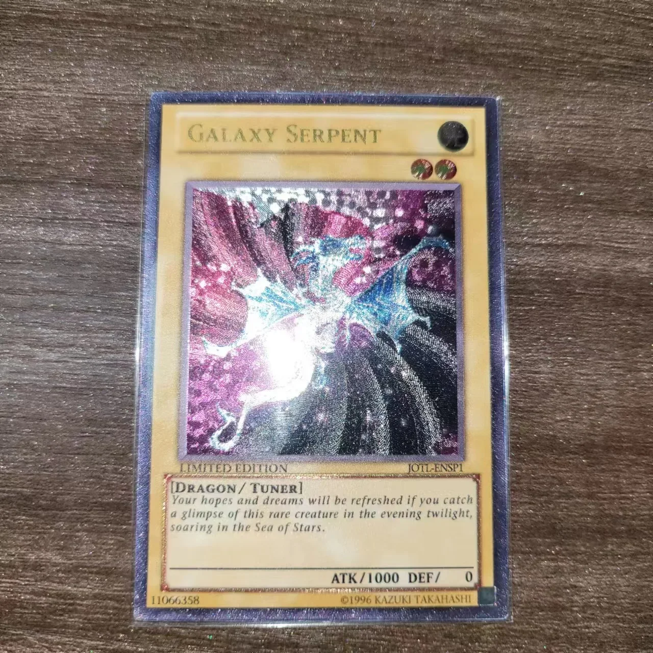 Yu Gi Oh ostateczna rzadka JOTL-ENSP1/Galaxy wąż dziecięca karta do kolekcji prezentów (nie oryginalna)