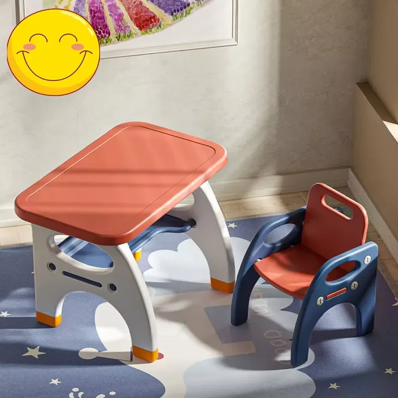 Foldable Plastic Baby Activity Table Ergonomic Homework Desk Nordic Childrens Furniture Learning Table and Chair Set for