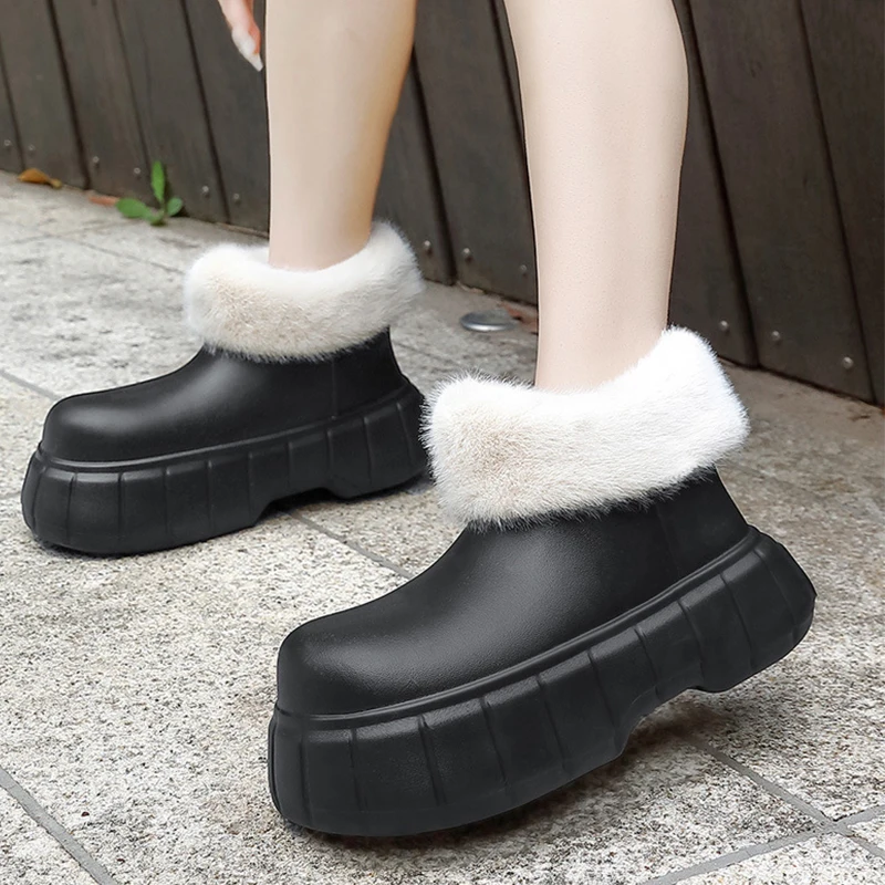 Beige Damen-Galoschen, wasserdichte Knöchel-Regenstiefel, Damen-Korean-Stil, lose Regenstiefel, Wasserschuhe, Damen, neue Regenschuhe mit breiter Zehenpartie – Detail 26