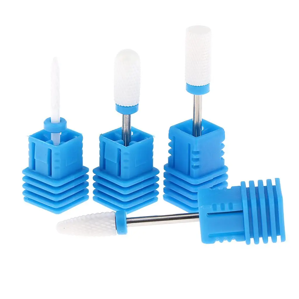 4PCS Ceramic Nail Drill Bit Professional Acrylic/Gel Removal Polishing Tools for