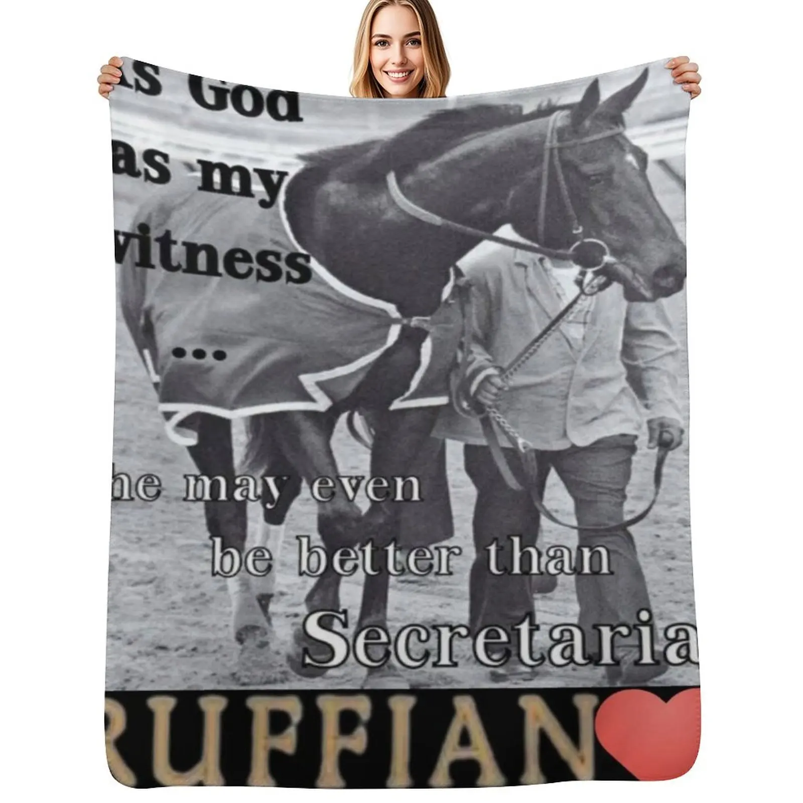 

Ruffian Horse Throw Blanket Thins Loose Luxury Thicken Stuffeds Blankets