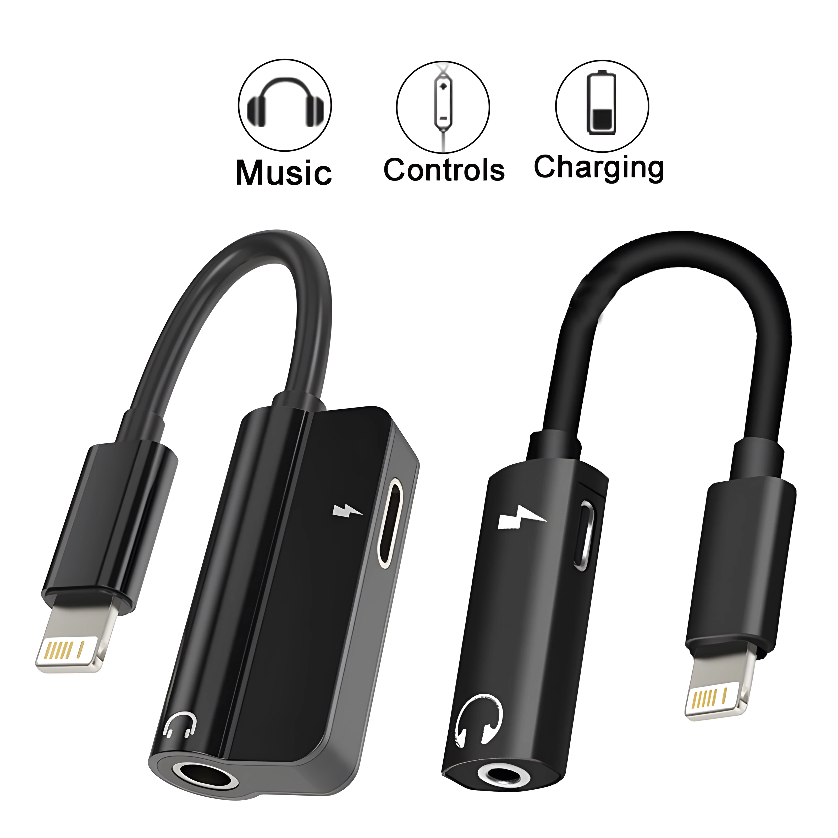 2 w 1 AUX Audio Jack 3,5 mm i ładowarka 10 W Rozgałęźnik słuchawkowy do iPhone 14 13 12 11 XS XR SE 7 8 Pro Plus iPad