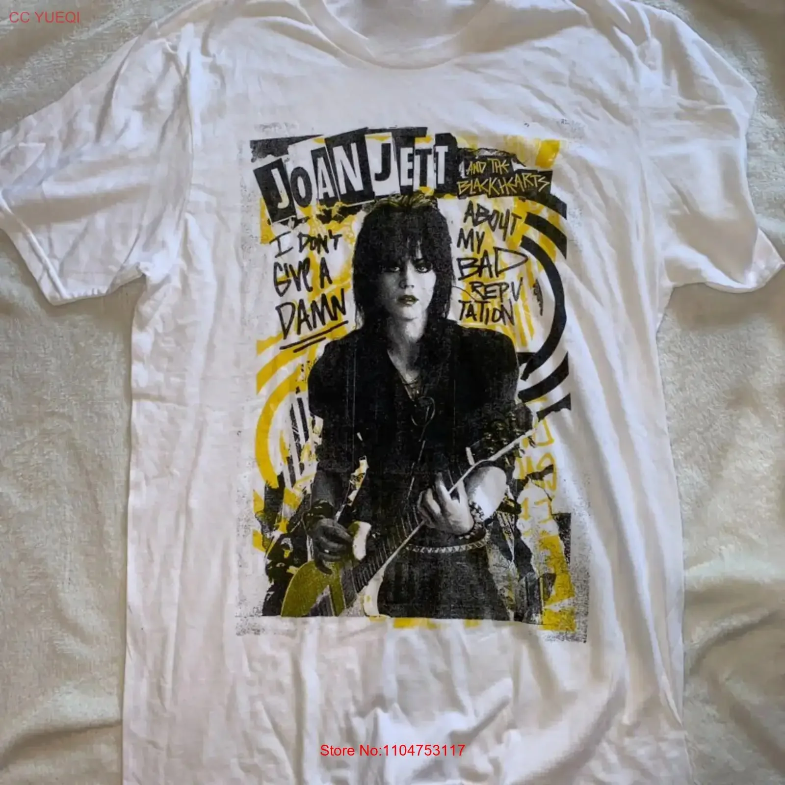 Vintage Joan Jett Live In Concert Cotton White All Size T Shirt BT107 vintage Washed Comfortable Top For Everyday Wear Stylish