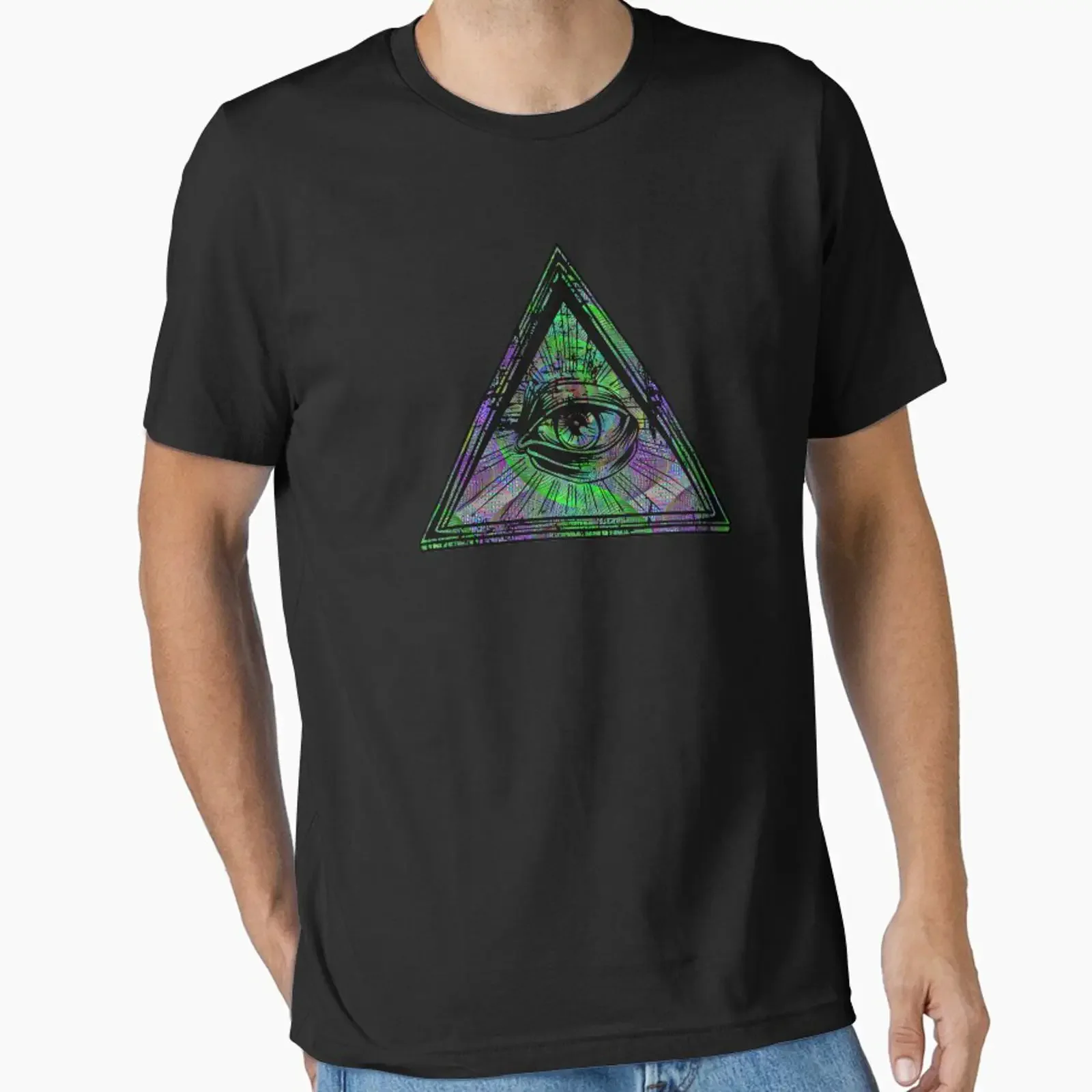 Illuminati Eye of Providence Trippy Abstract Psychedelic designed and sold by MintedFresh vintage Washed Casual Unisex