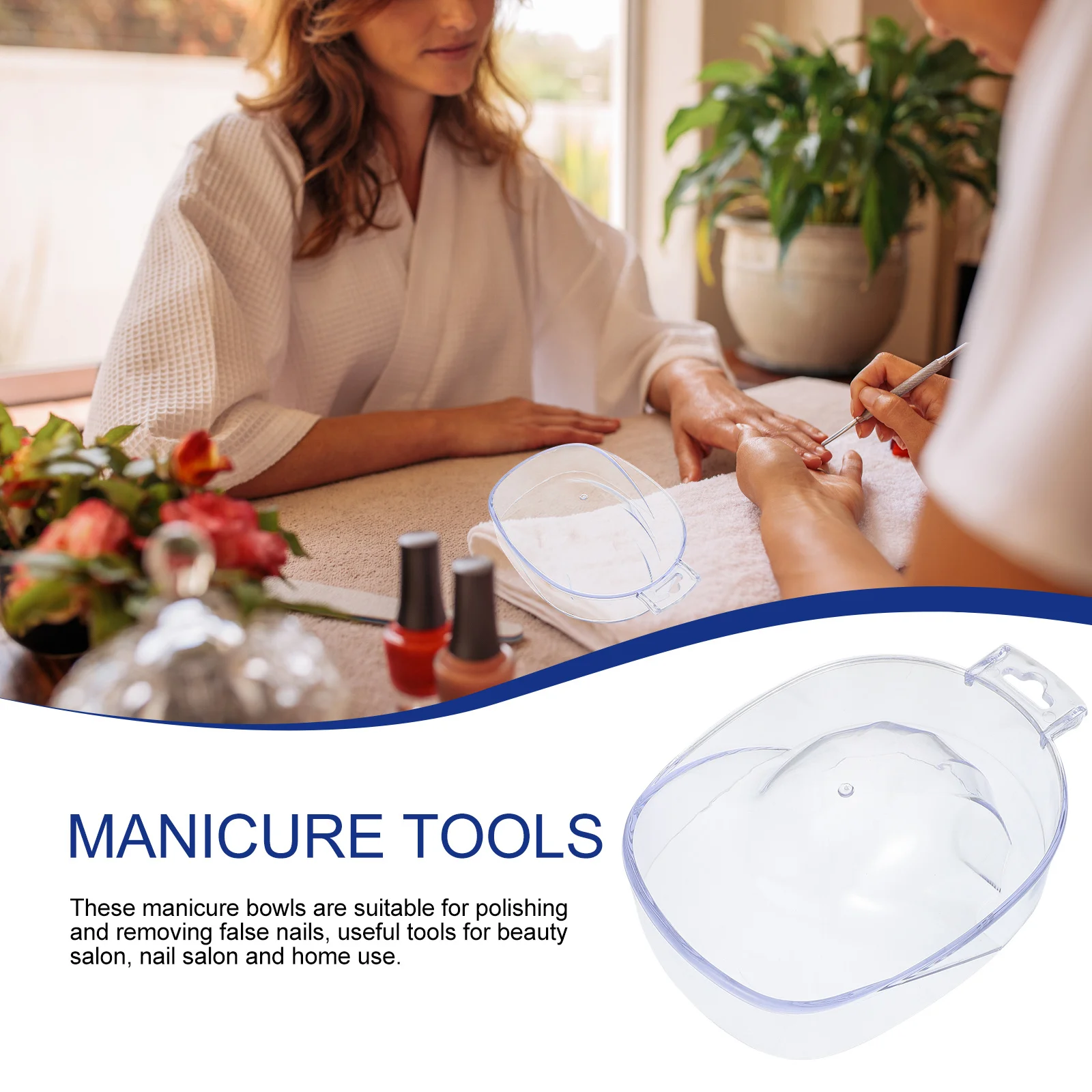 อ่างแช่เล็บสำหรับทำเล็บ ไม่ทำลายผิว เป็นมิตรกับผิว สำหรับการถอดเล็บปลอม ใช้ในบ้านหรือร้านเสริมสวย เหมาะสำหรับเป็นของขวัญ