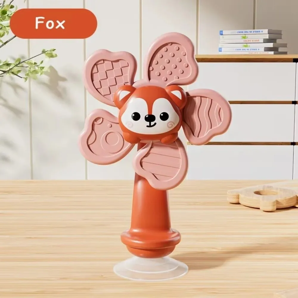 Giocattoli Educativi a Forma di Animali con Ventose, Spinner Calmanti per Neonati, Giocattoli Sensoriali in ABS per il Bagnetto, Sonagli Cartoon, Giocattolo a Mulino a Vento per Bambini