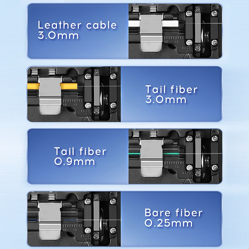 AUA-X5 Fiber Cleaver Cable Cutting Knife FTTT Fiber Optic Knife Tools Cutter High Precision Cleavers 16 Surface Blade