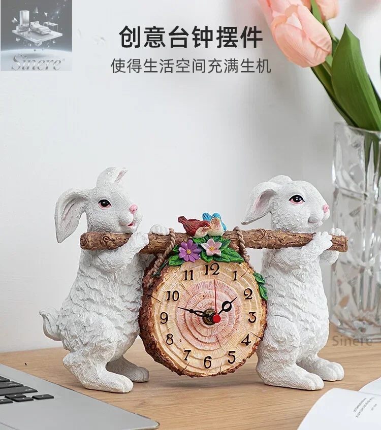 

Clock ornament desktop personality creative desk small desktop home bedroom desk decoration silent table