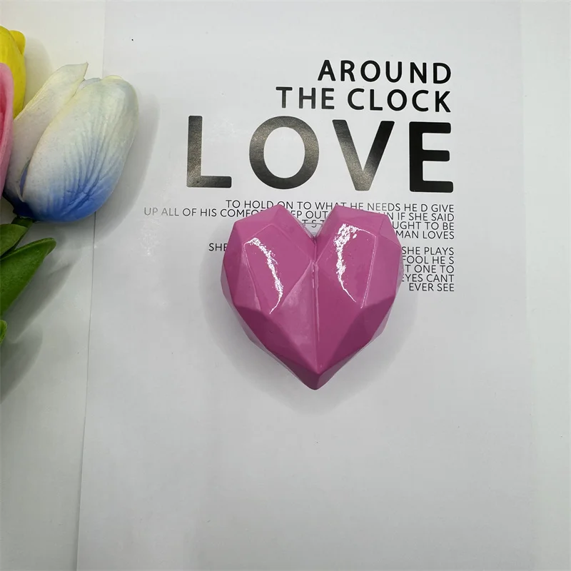 Love Heart 3D Diamond Crystal Ball supporto per telefono impugnatura per dito staffa Tok accessori universali supporto per geometria per iPhone 17 16 15